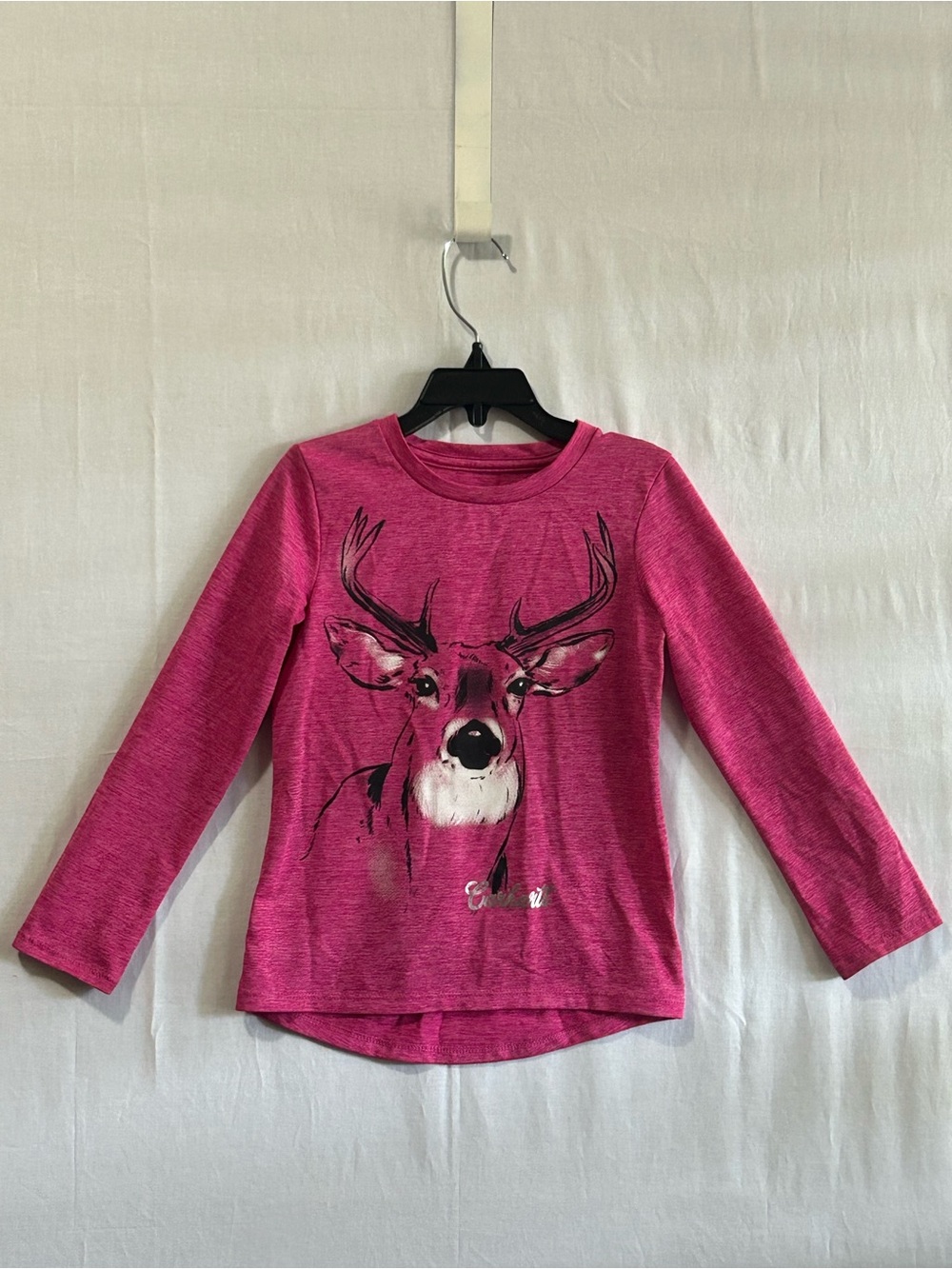 Carhartt - Girls Long-Sleeve Magenta Deer Graphic Tee